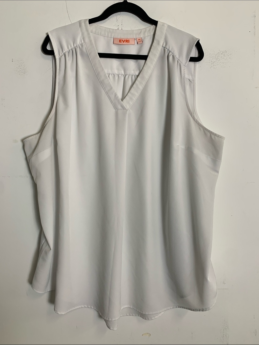 EVRI White V-Neck Sleeveless Camisole Top